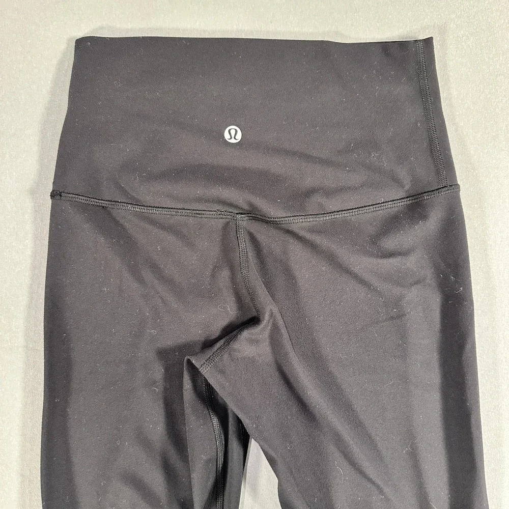 Lululemon Leggings Womens 4 Black High Rise Ankle Yoga Athletic Gym Stretch